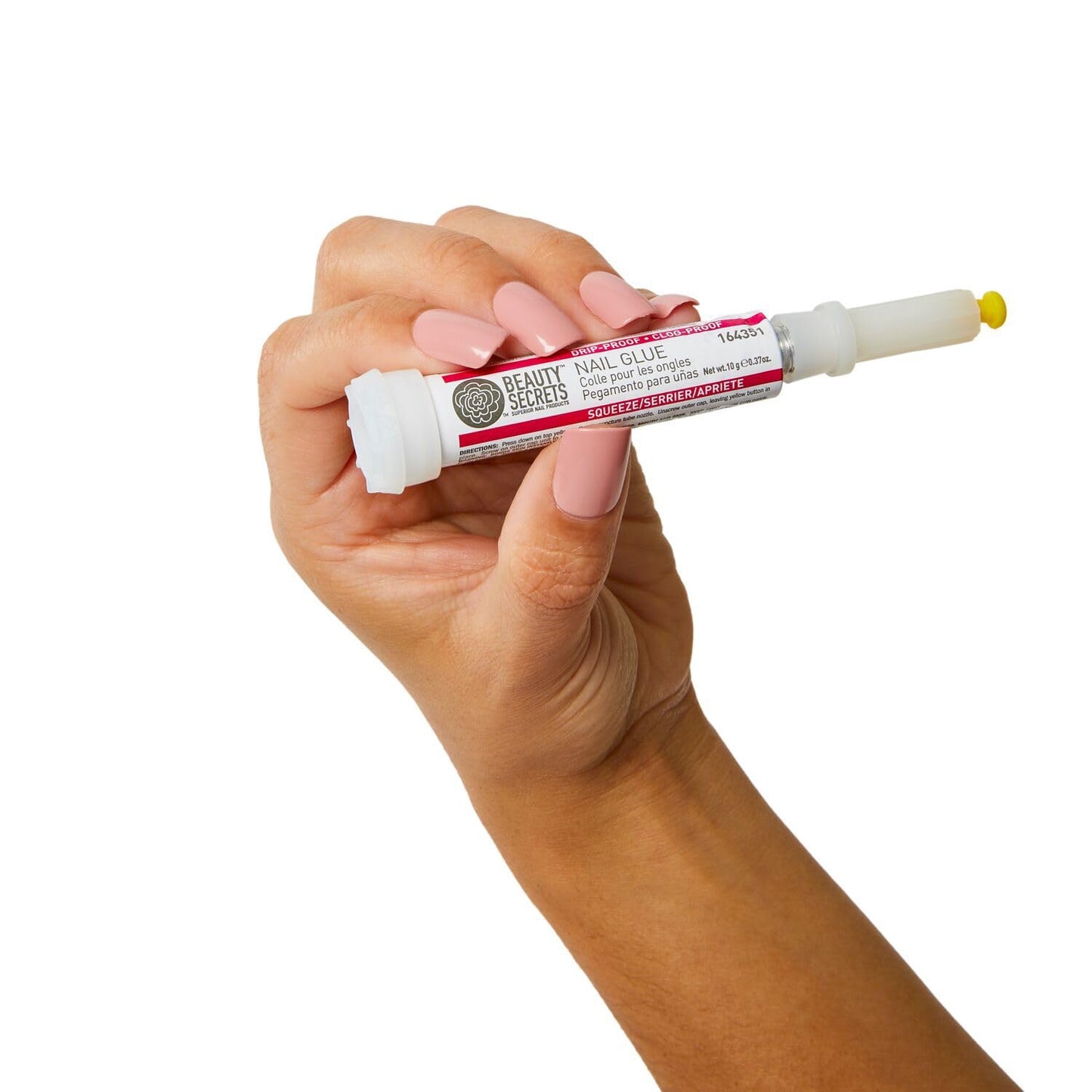 Nail Glue - Drip & Clog Proof Formula with Zebra Cushion Nail File | Medium Coarse 180/100 Grit