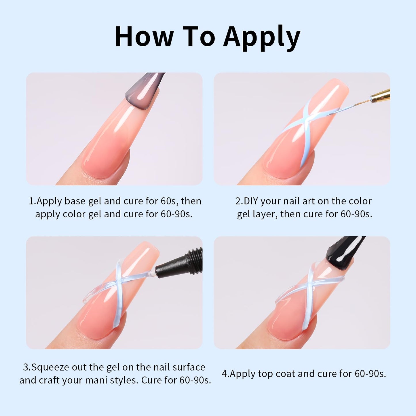 Firedeep 3D Sculpting Gel for Nail Art, Modeling Glue for Gems Decorations and Designs Clear No Wipe Gel Polish DIY Home Salon 15g