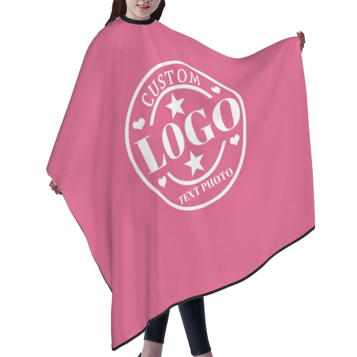 Custom Barber Cape Customized Haircut Capes Logo Text Photo Salon Hairdressing Apron for Home and Barbershop Azalea