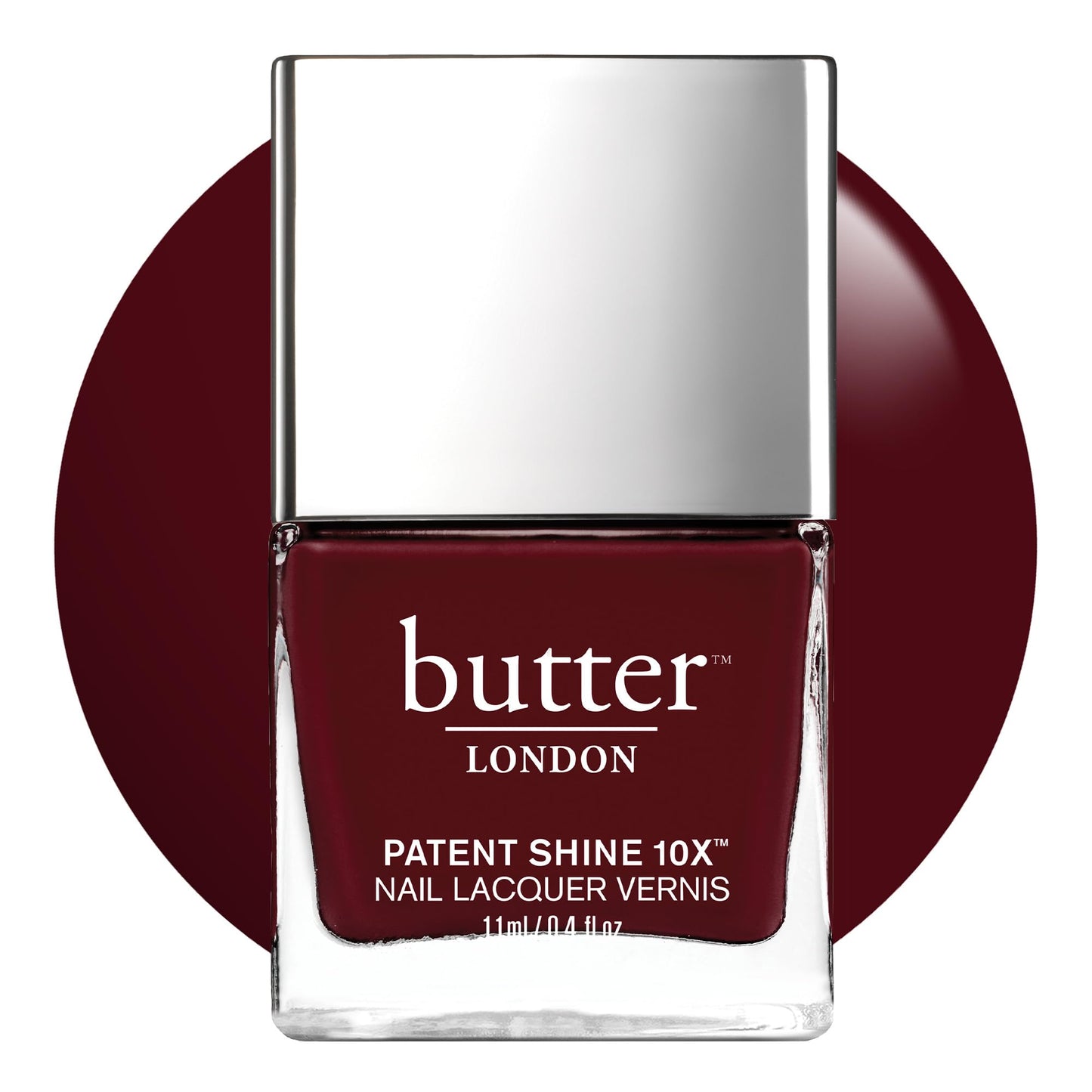 butter LONDON Patent Shine 10X Nail Lacquer, Gel-Like Finish, Chip-Resistant Formula, 10-Free Formula, Cruelty-Free, Polymer Technology, Afters