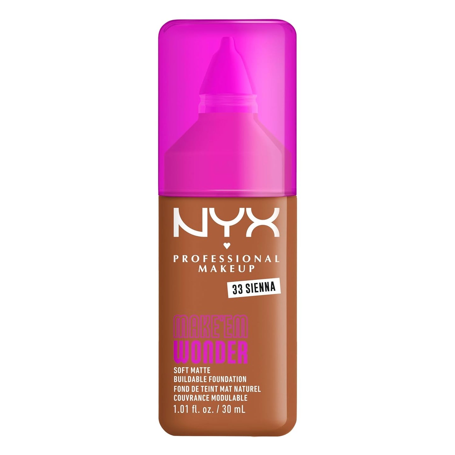 NYX Professional Makeup Liquid Foundation - 24HR Soft Matte Finish, Buildable Full Coverage | 12 Natural