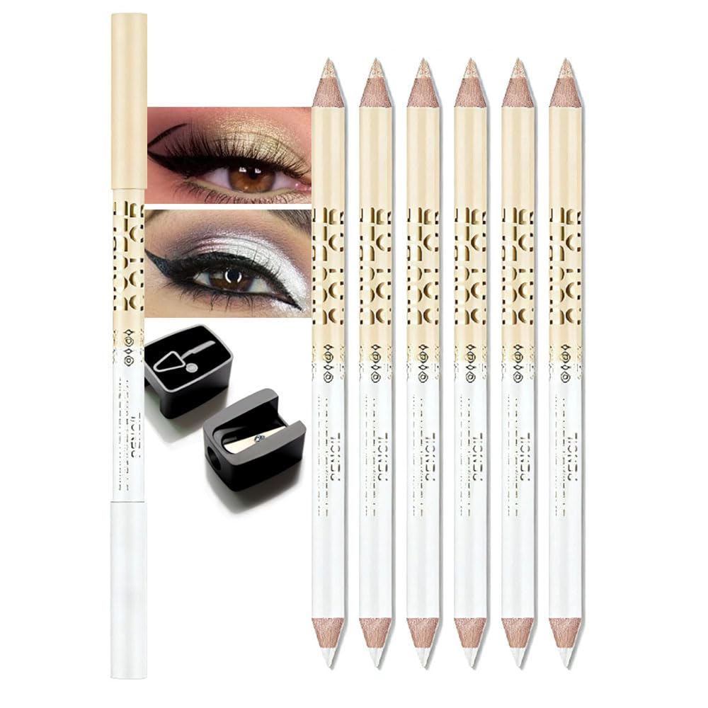 Retractable Creamy Eyeliner & Eyeshadow Sticks - Ultra Pigmented Matte Finish | 4 Pcs in Black, White, Brown, Blue, Purple, Green, Gray