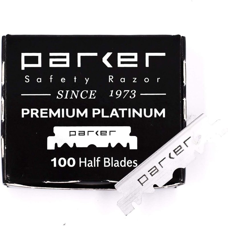 Parker SRB Replaceable Blade Straight Edge Barber Razor Shave Set - Includes Parker 100% Pure Badger Brush, Low Profile Chrome Shave Stand