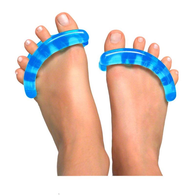 YogaToes® Gel Toe Stretcher & Spreader - Reduce Foot Pain | Extra Small, Sapphire Blue (Shoe Size 5-7)