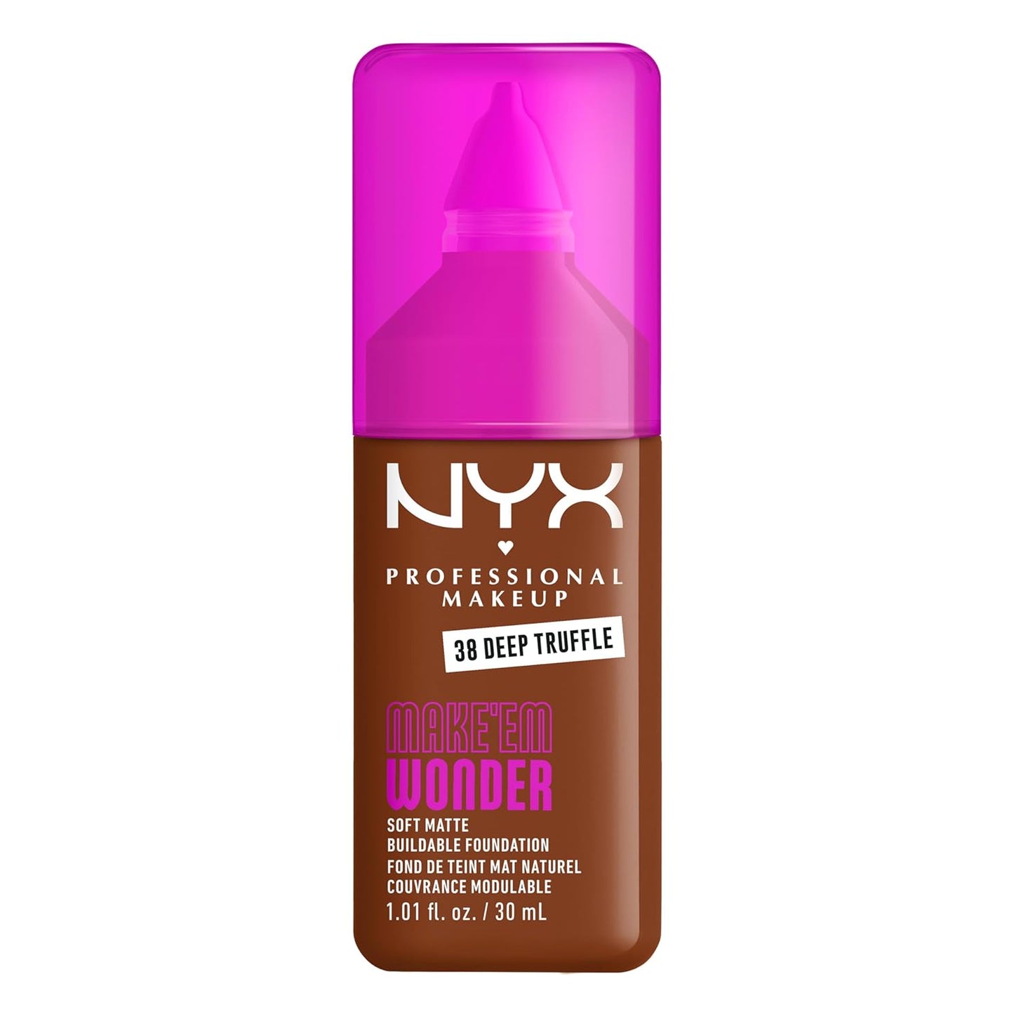 NYX Professional Makeup Liquid Foundation - 24HR Soft Matte Finish, Buildable Full Coverage | 12 Natural