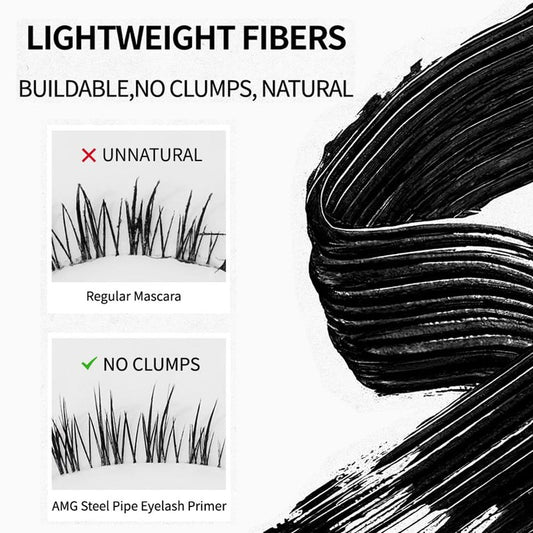 2026 New 1PC Metal Wand Mascara - Waterproof & Smudge Proof, 3D Curling & Volumizing, Buildable & Washable, with Feather-Like Fibers for Natural, Clump-Free Lashes (Black-1pc)