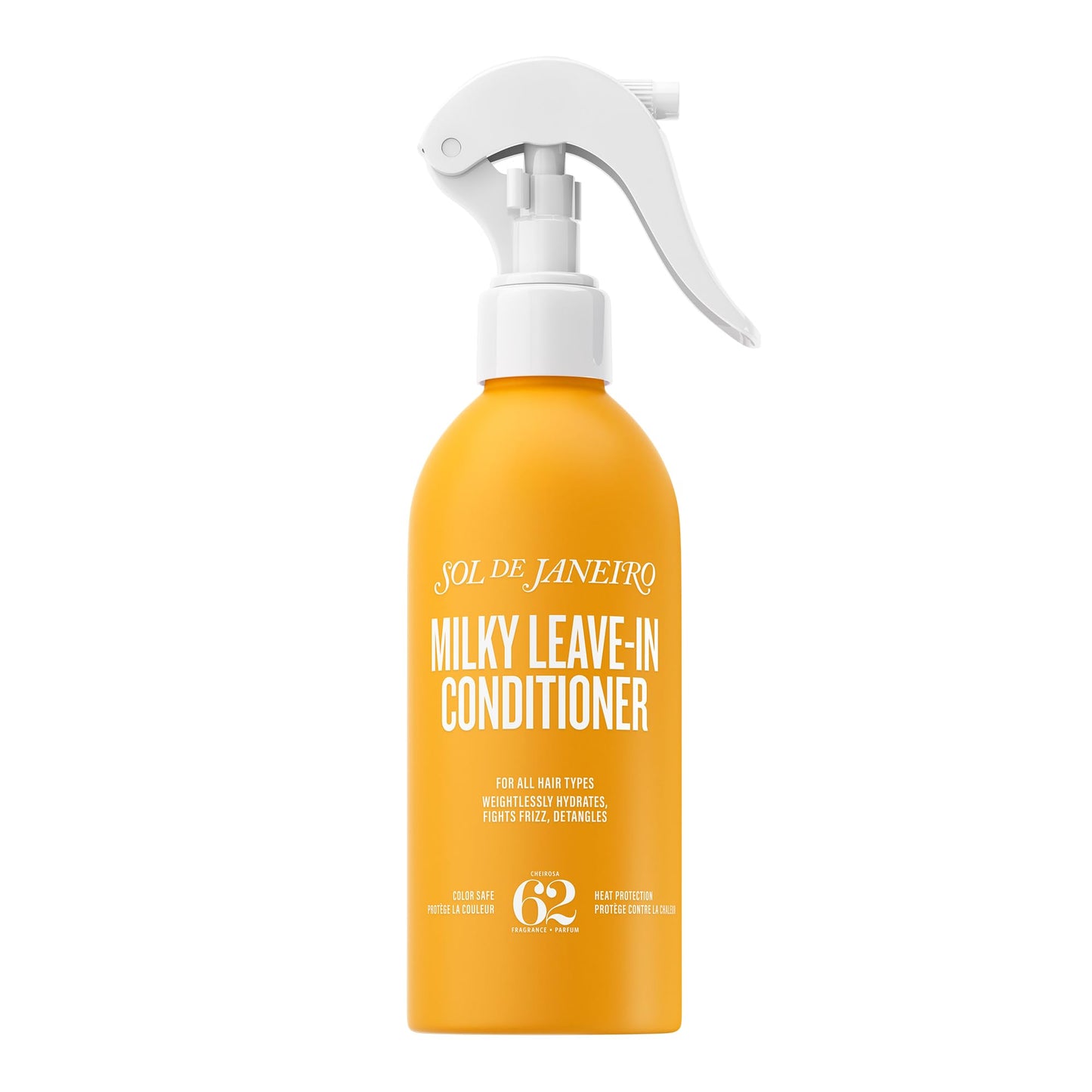 Sol de Janeiro Milky Leave-In Conditioner | Fights Frizz | Detangles | Heat Protection Spray For Hair | Vegan Formula (7.1 Ounce, Cheirosa 62)