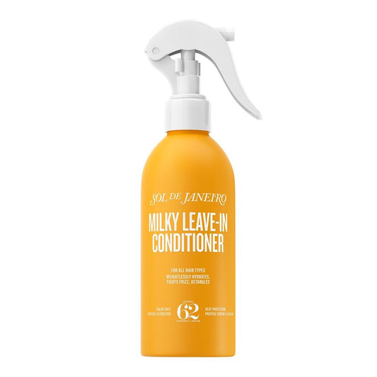 Sol de Janeiro Milky Leave-In Conditioner | Fights Frizz | Detangles | Heat Protection Spray For Hair | Vegan Formula (7.1 Ounce, Cheirosa 62)