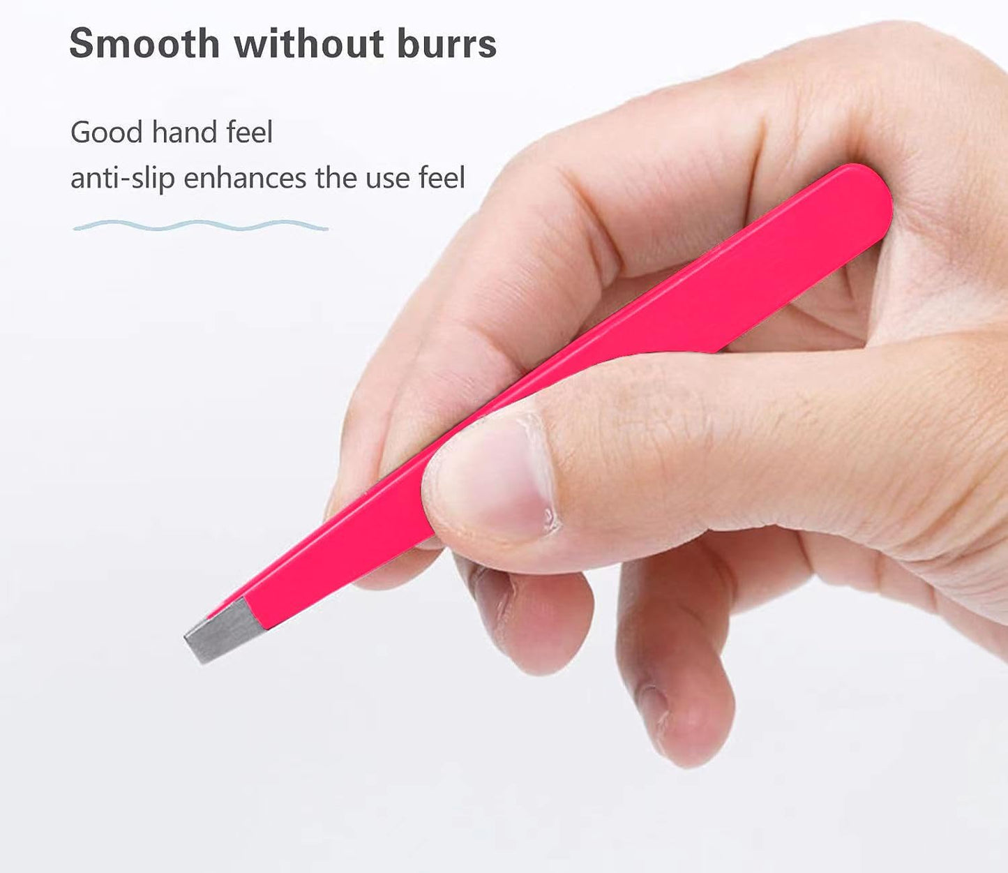 High Precision Stainless Steel Tweezers Set - Eyebrow & Ingrown Hair Removal Kit | 4 Pcs Pink Grooming Tools for Men & Women