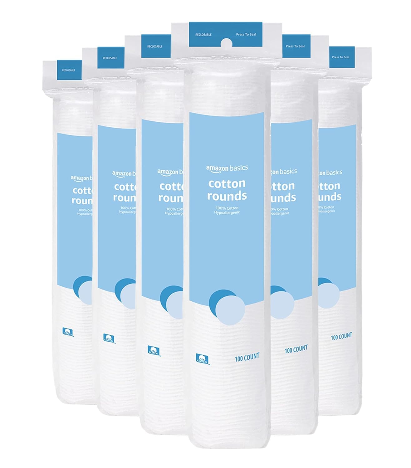 Hypoallergenic 100% Cotton Rounds for Makeup Remover | 600 Count, Ideal for All Skin Types