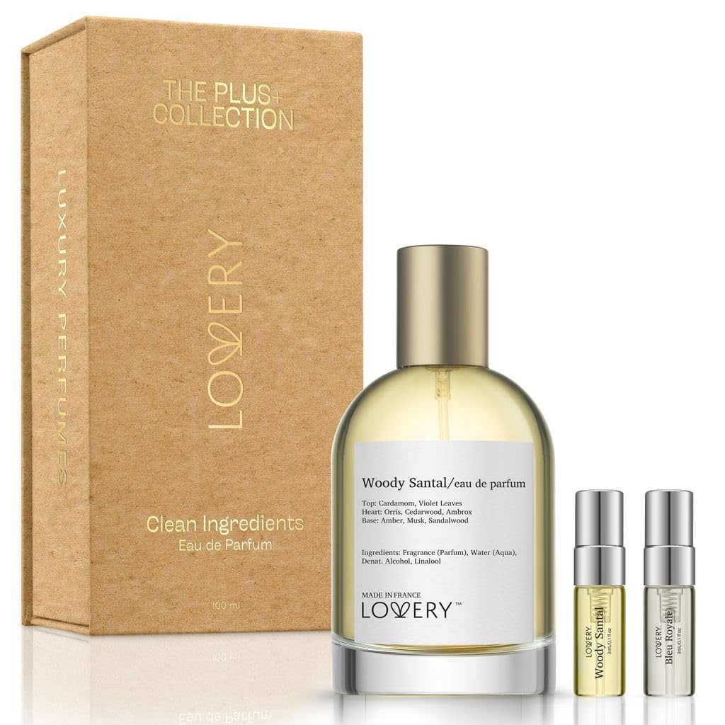 Woody Santal Sandalwood Perfume - Unisex Eau De Parfum with Travel Spray | 100ml + 2ml Clean Ingredients