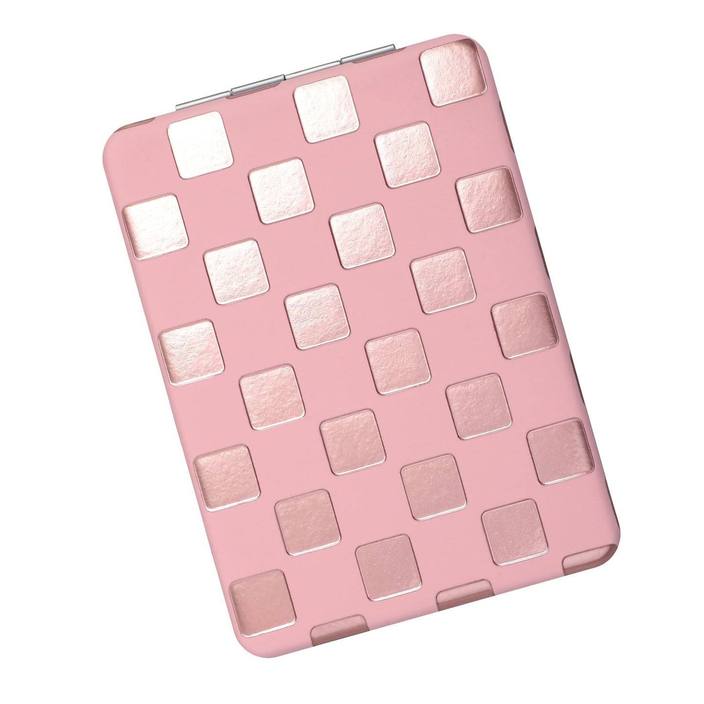 Tavonis Compact Mirror，Unique Contrasting Neon-Toned Checkered Travel Mirror，Pocket Mirror for Women