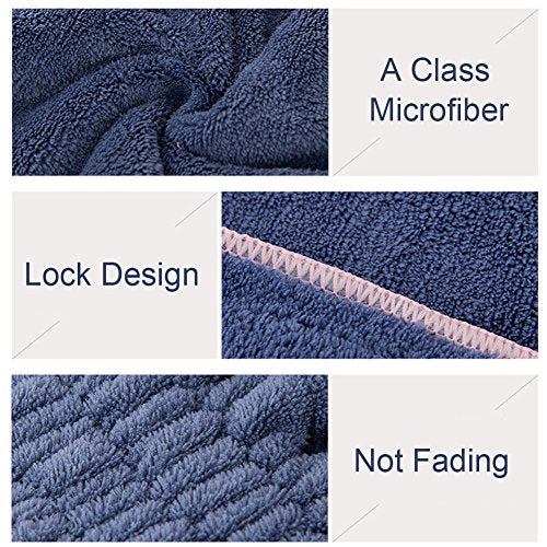 Jseng Microfiber Hair Drying Caps - Ultra Absorbent Turban Wraps for Women