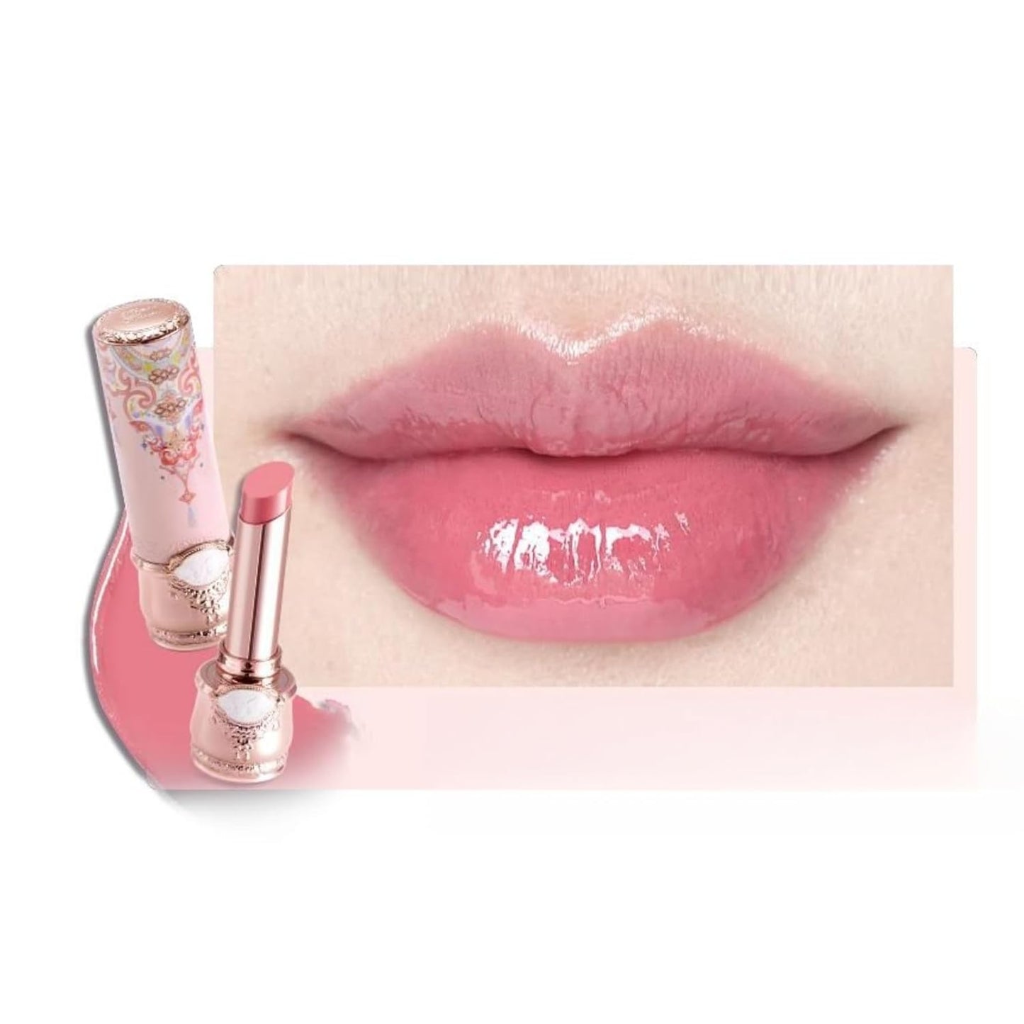 Butterfly Cloud Collar Lipstick - Hydrating Glossy Lip Balm | Moisturizing Pink Tint (C05 Peach Blossom)
