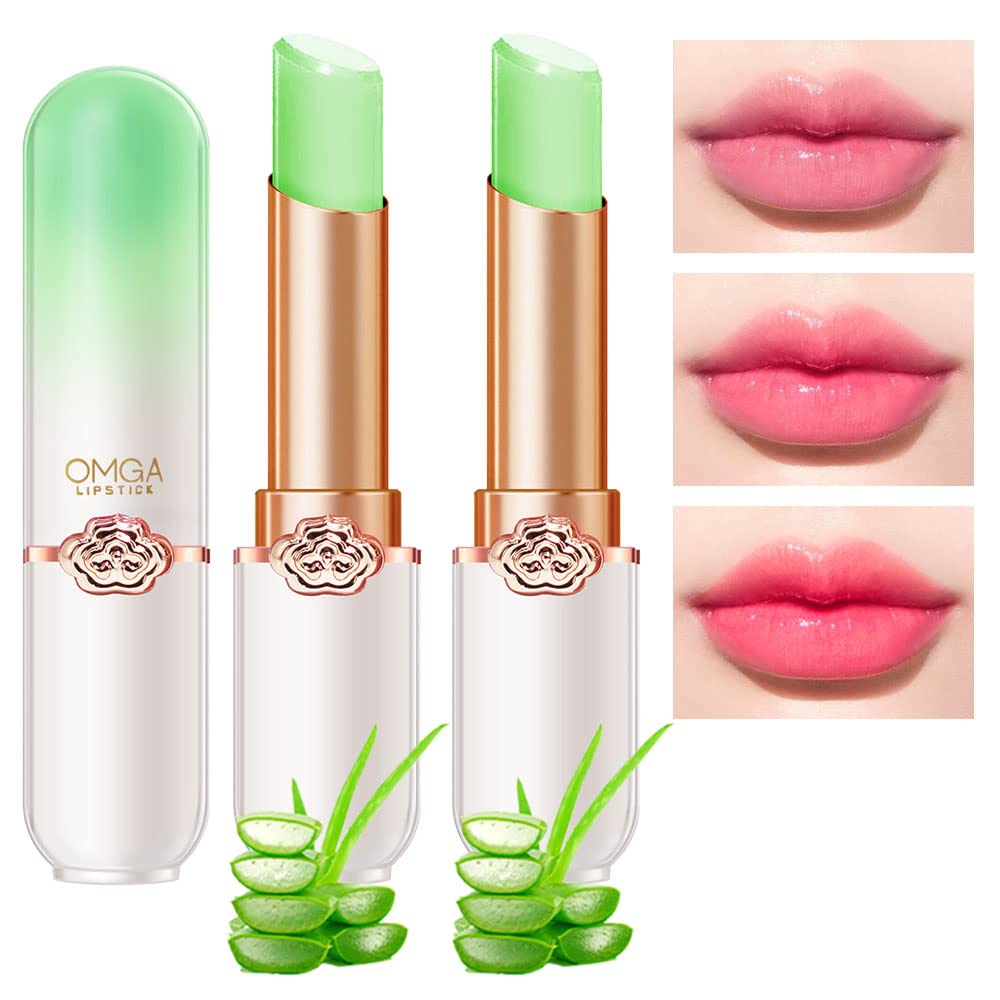 Peach Color Changing Lipstick - Long Lasting Waterproof Lip Stain | Moisturizing Lip Balm Set (6 Pcs)