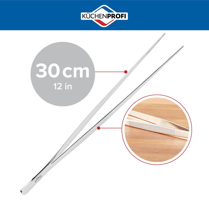 Küchenprofi 12-Inch Tweezer Tongs in 18/10 Stainless Steel