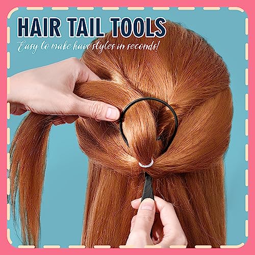 TsMADDTs 2000 Pcs Hair Ties Set with Organizer Box, 7 Natural Colors & Hair Comb