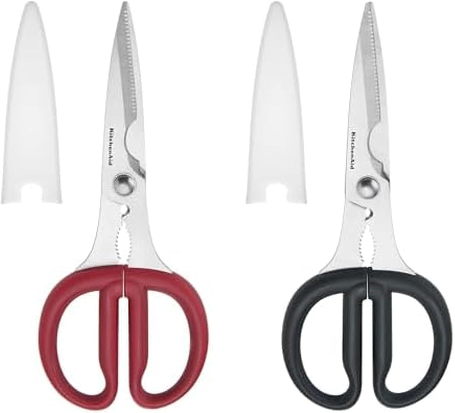 KitchenAid Kitchen Shears - Durable Stainless Steel Scissors with Soft Grip Handle | 8.72 Inch, Black