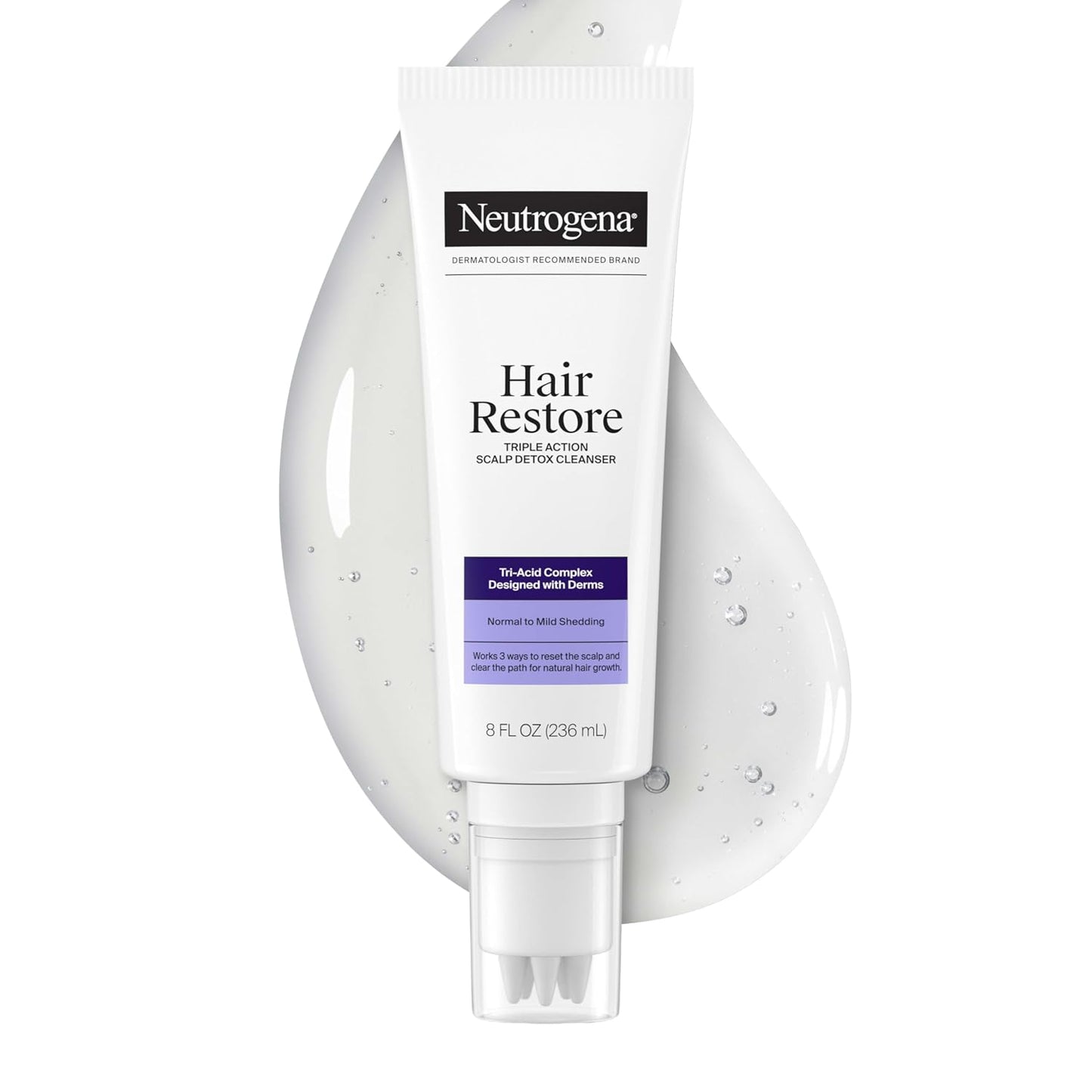 Neutrogena Hair Restore Scalp Detox Cleanser - Triple Action Formula | 8 Fl Oz