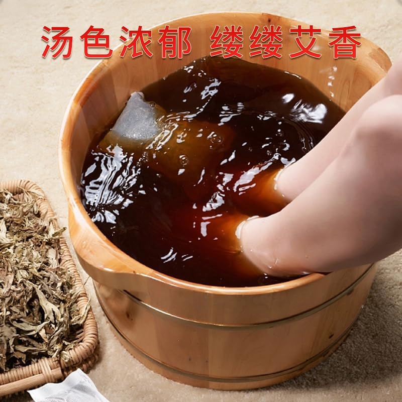 Mugwort & Ginger Foot Soak Sachets - Traditional Chinese Formula for Relaxation | 30 Pack