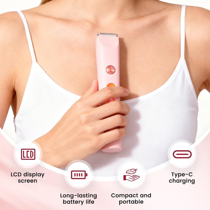 Dual-Headed Electric Trimmer for Women Face & Body, 2026 New 2 in 1 Painless Body Hair Remover & Facial Hair Trimmer, Wet & Dry Womens Electric Razor for Women Arms Legs Face Underarm (Blue)
