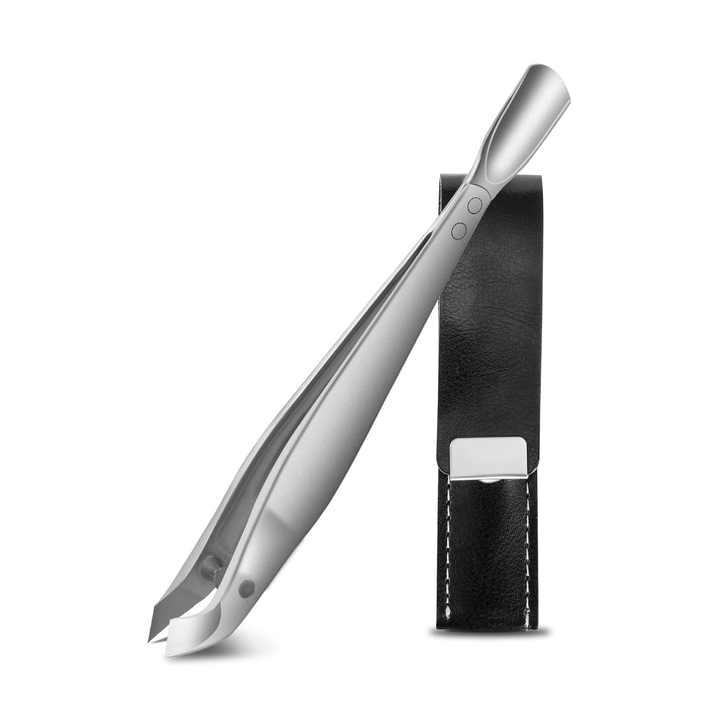 Cuticle Nipper with Pusher, 2-in-1 Portable Cuticle Trimmer with Pouch Tool for Men and Women