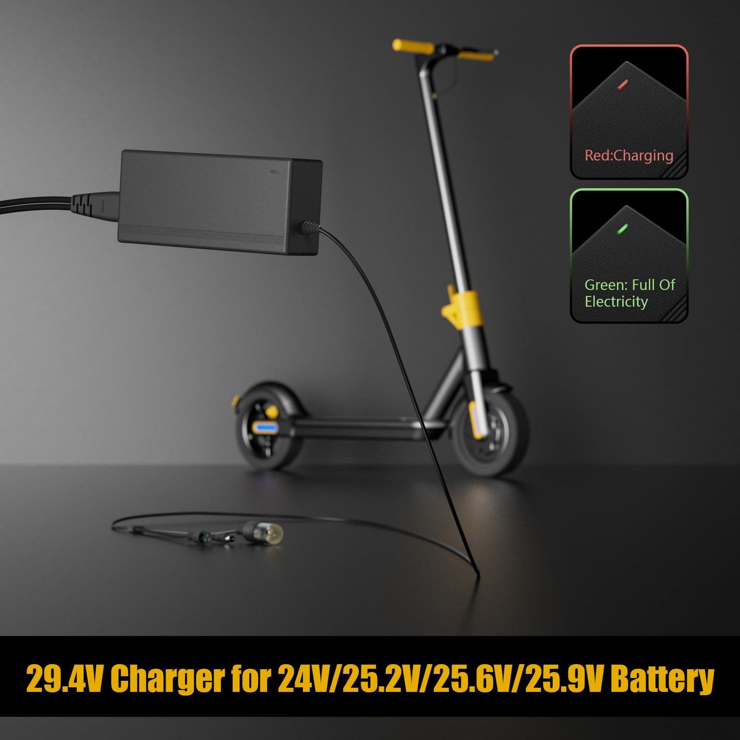 Carsty Wheelchair Charger & Mobility Scooter Charger | Universal 24V 2A Fast Charging | Safety-Certified 3-in-1 Solution (Hoverboard Compatible)
