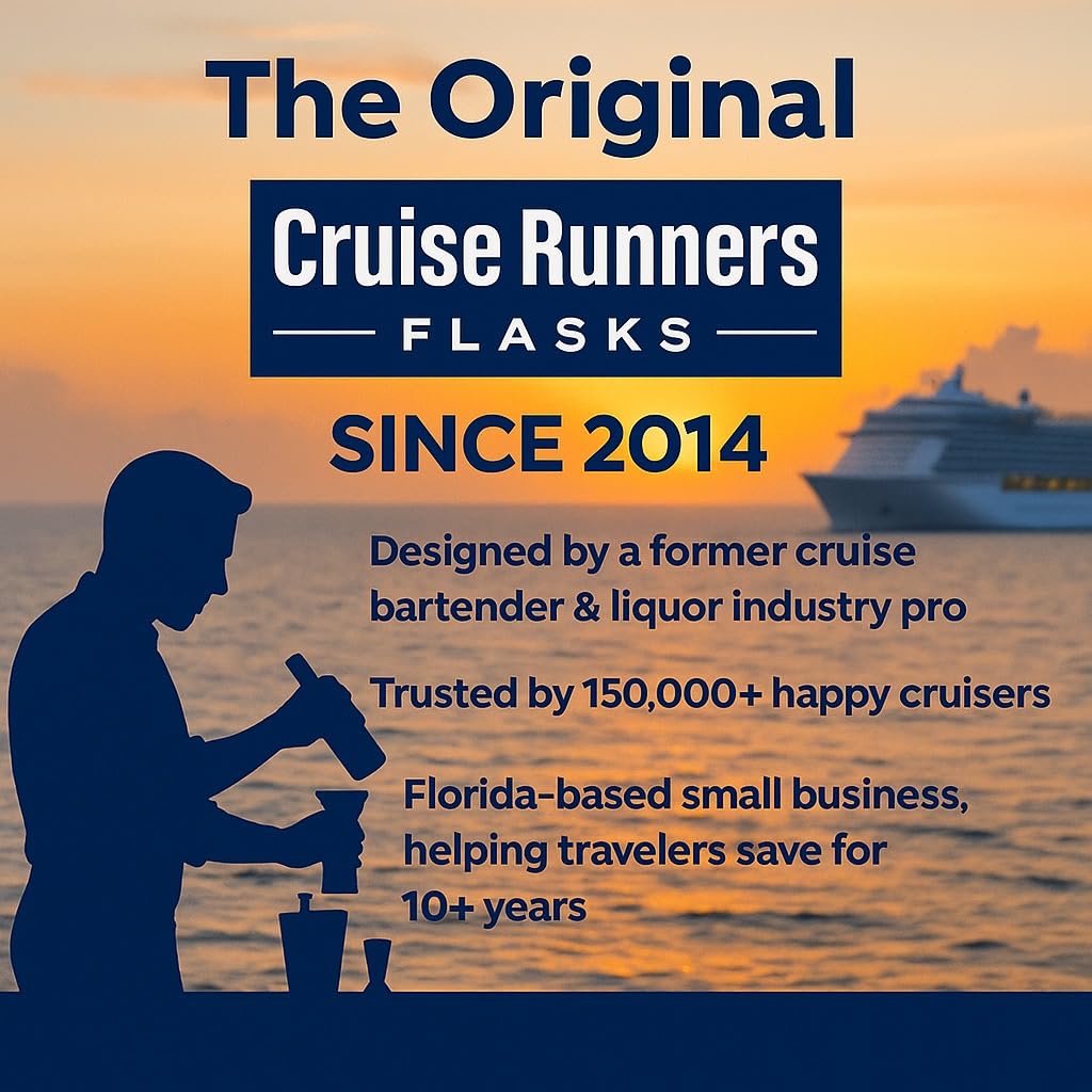 Rum Runners for Cruise Alcohol Smuggling Kit Hidden Flasks for Liquor Disguise Fake Shampoo Bottles Hidden Alcohol Container - Leak-Proof and Undetectable Travel Flasks 4 Bottle Set - CRUISE RUNNERS