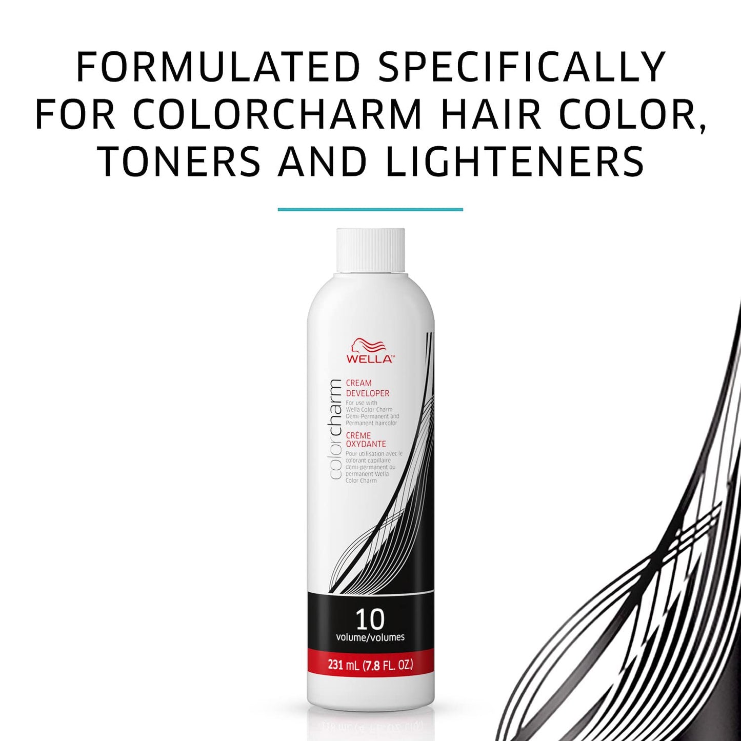 WELLA Colorcharm Cream Developer & Powder Hair Lightener - Optimal Gray Blending & Up to 7 Levels of Lift | 15.4 oz
