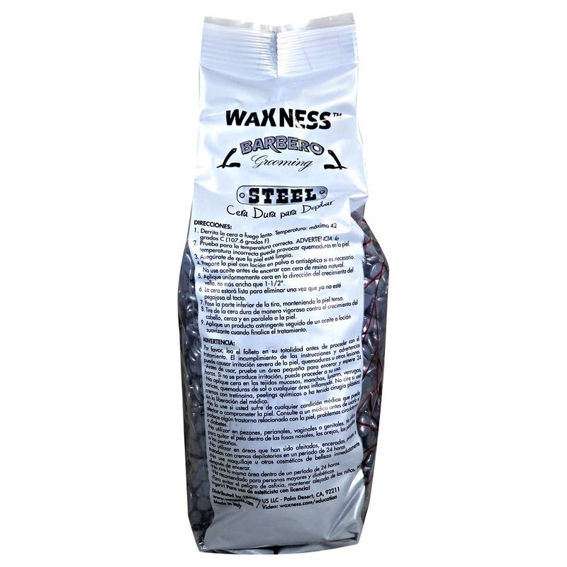 Barbero Stripless All-in-One Hard Wax Kit with Metallic Heater, 2 lb (900 g) Hard Wax Beads, 100 Applicators & Collars – Professional Wax Removal – Made in Italy