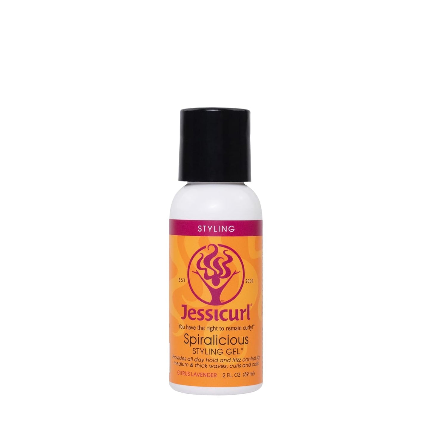 Jessicurl Spiralicious Gel - Citrus Lavender Curl Defining Gel for Frizz Control | 32 Fl Oz, All Hair Types