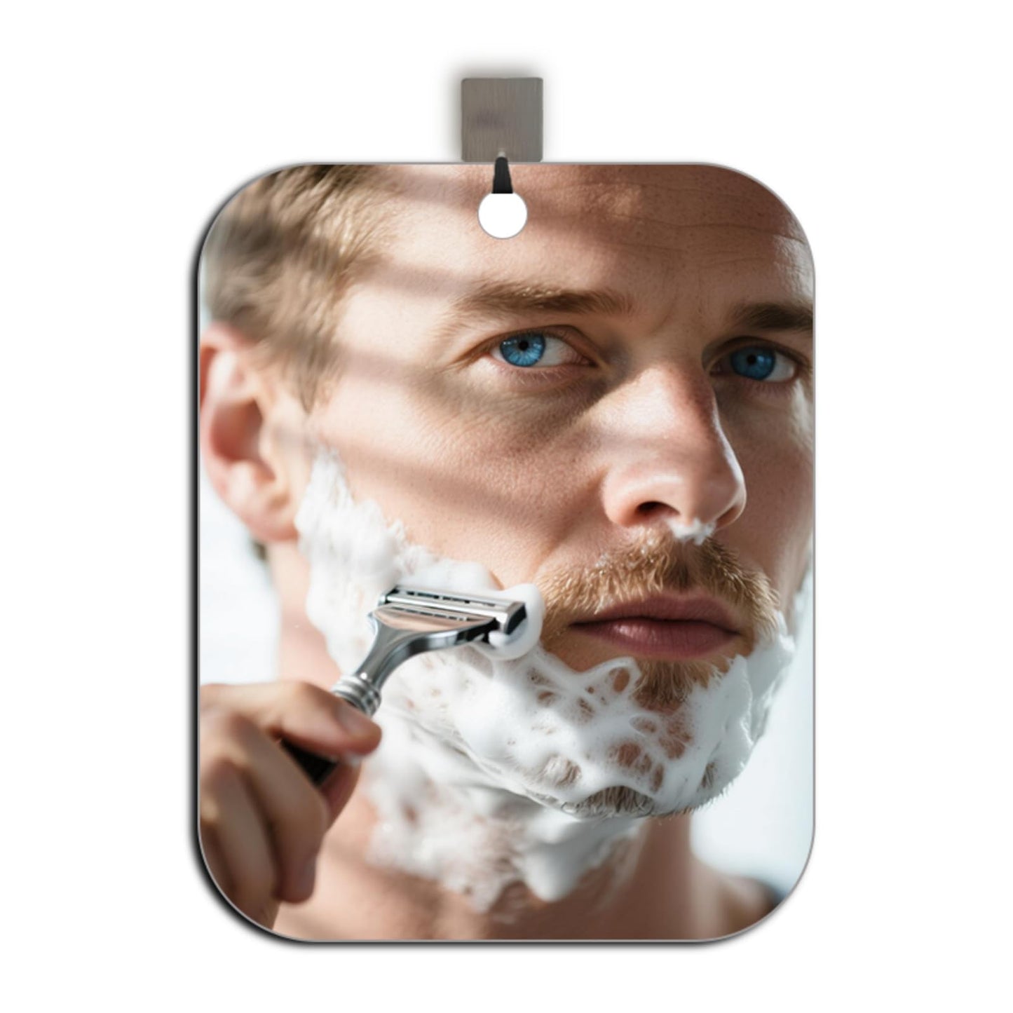 Shower Mirror Fogless for Shaving, No Fog Shaving Mirror, Anti-Fog Makeup Small Mirror Bathroom Accessories Travel Camping, Shatterproof Men's Woma Wall Hanging（Large 9.5inx7.5in）