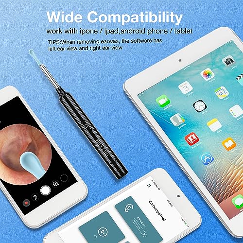 Wireless Ear Wax Removal Camera Kit 1296P HD with 6 Ear Tools & LED Lights