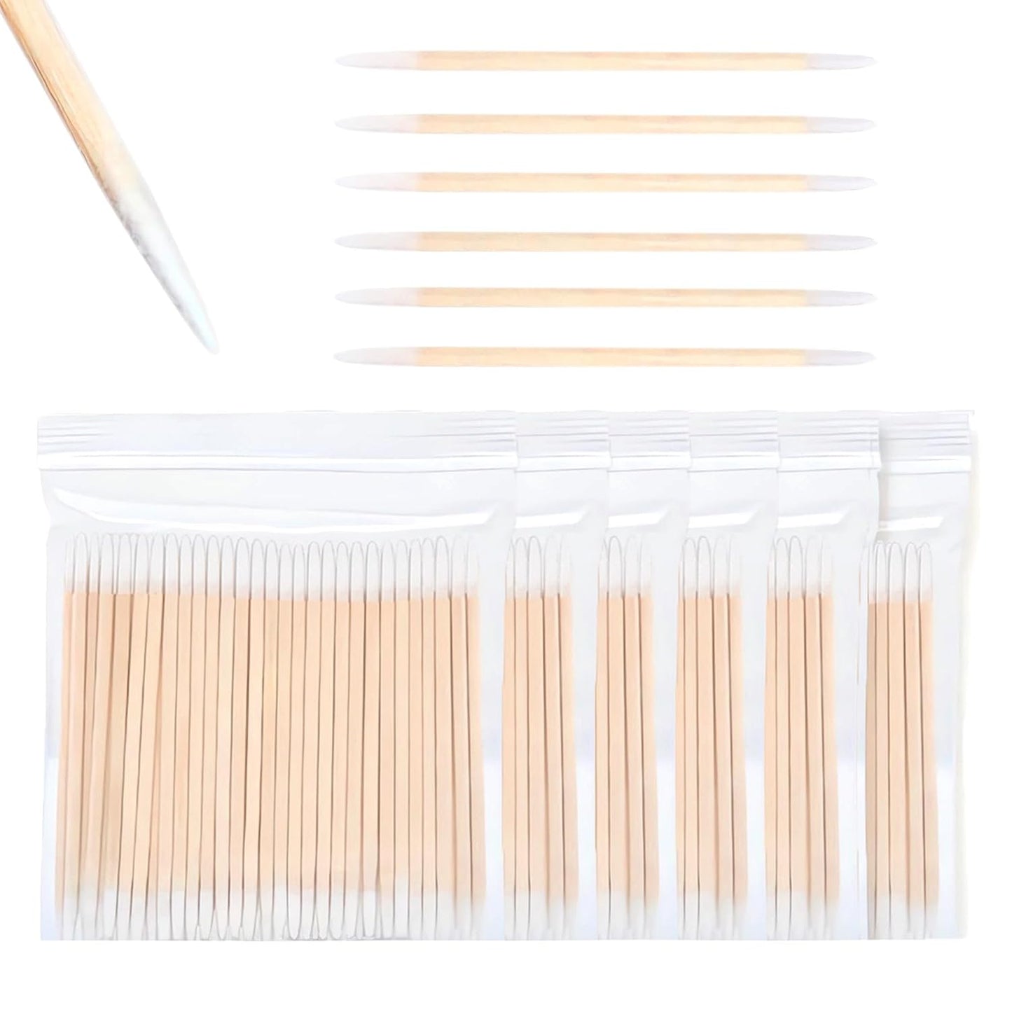 Precision Tip Cotton Swabs - 600PCS Double-End Microblading Applicators for Makeup & Nail Polish Removal