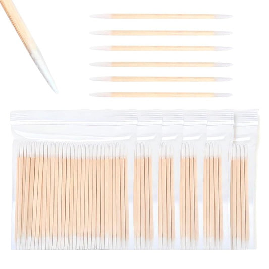 Precision Tip Cotton Swabs - 600PCS Double-End Microblading Applicators for Makeup & Nail Polish Removal
