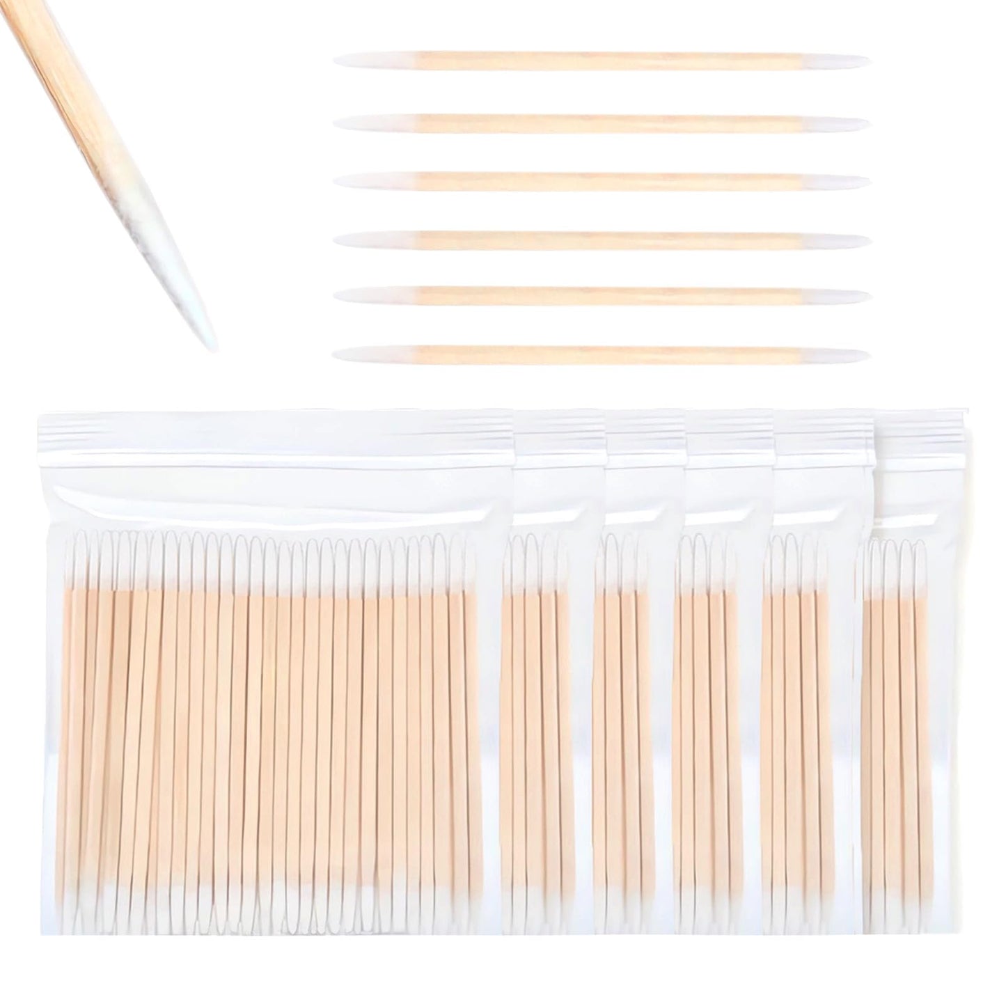 600PCS Precision Tip Cotton Swabs, Double-end Microblading Pointed Tip Cotton Swabs Makeup Applicators Nail Polish Remover Pen Disposable Makeup Touch Up Correcting Beauty Tools