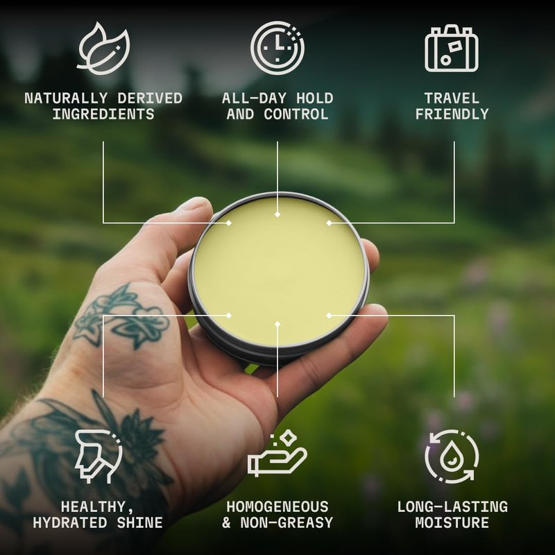 Striking Viking Beard Oil and Balm - Leave in Beard Conditioner - Tames, Styles, Softens, and Moisturizes Beards and Mustache - Made with All Natural and Organic Argan and Jojobo Oils, Vanilla