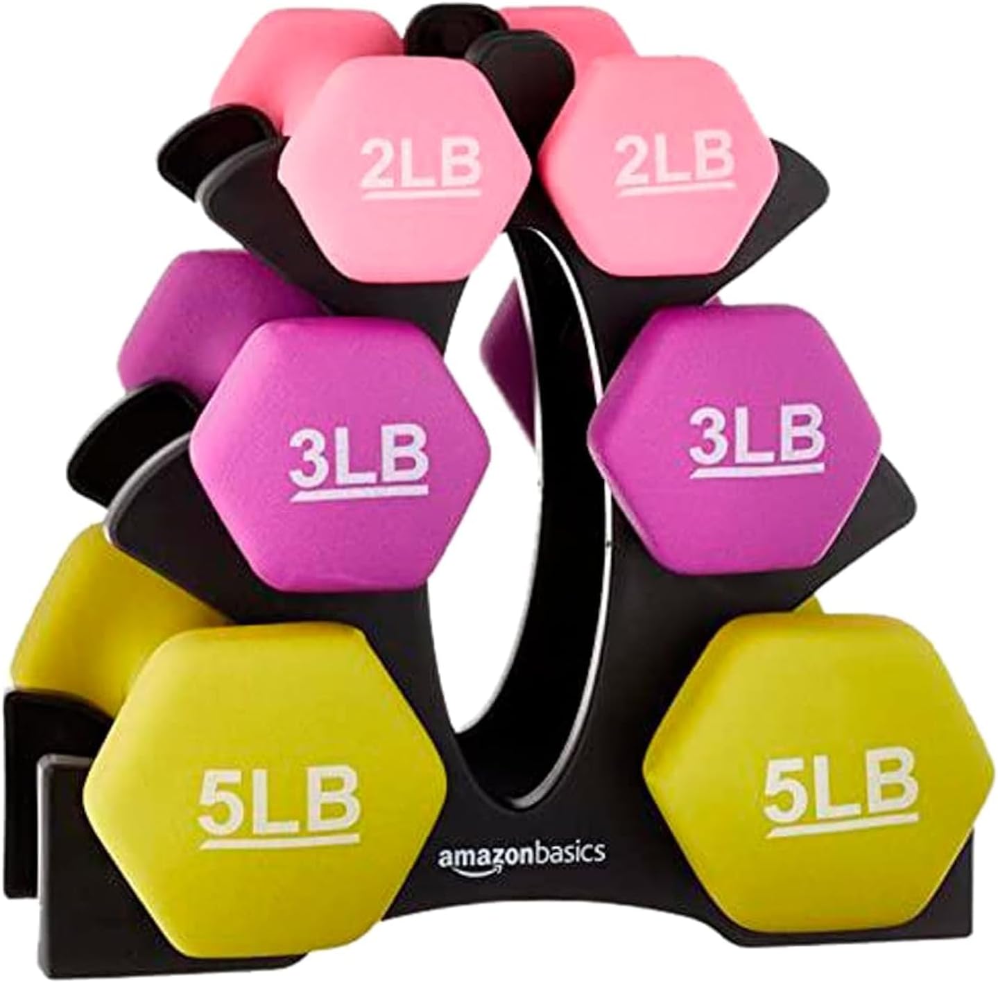 Neoprene Dumbbell Hand Weights for Exercise & Muscle Toning - Adjustable Sizes Available