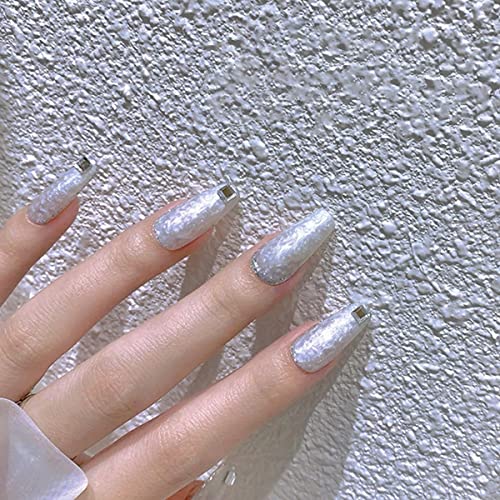 Pearl Gel Nail Polish Kit 6 Colors with Shell Thread Glitter for DIY Manicure