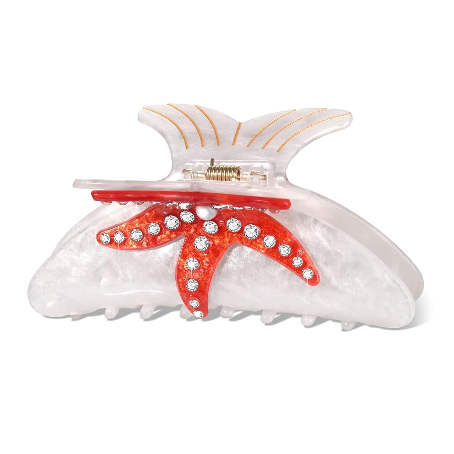 Sea Animal Hair Claw Clips - Stylish Starfish & Seashell Design | Large Beach Hair Accessories for Women & Girls