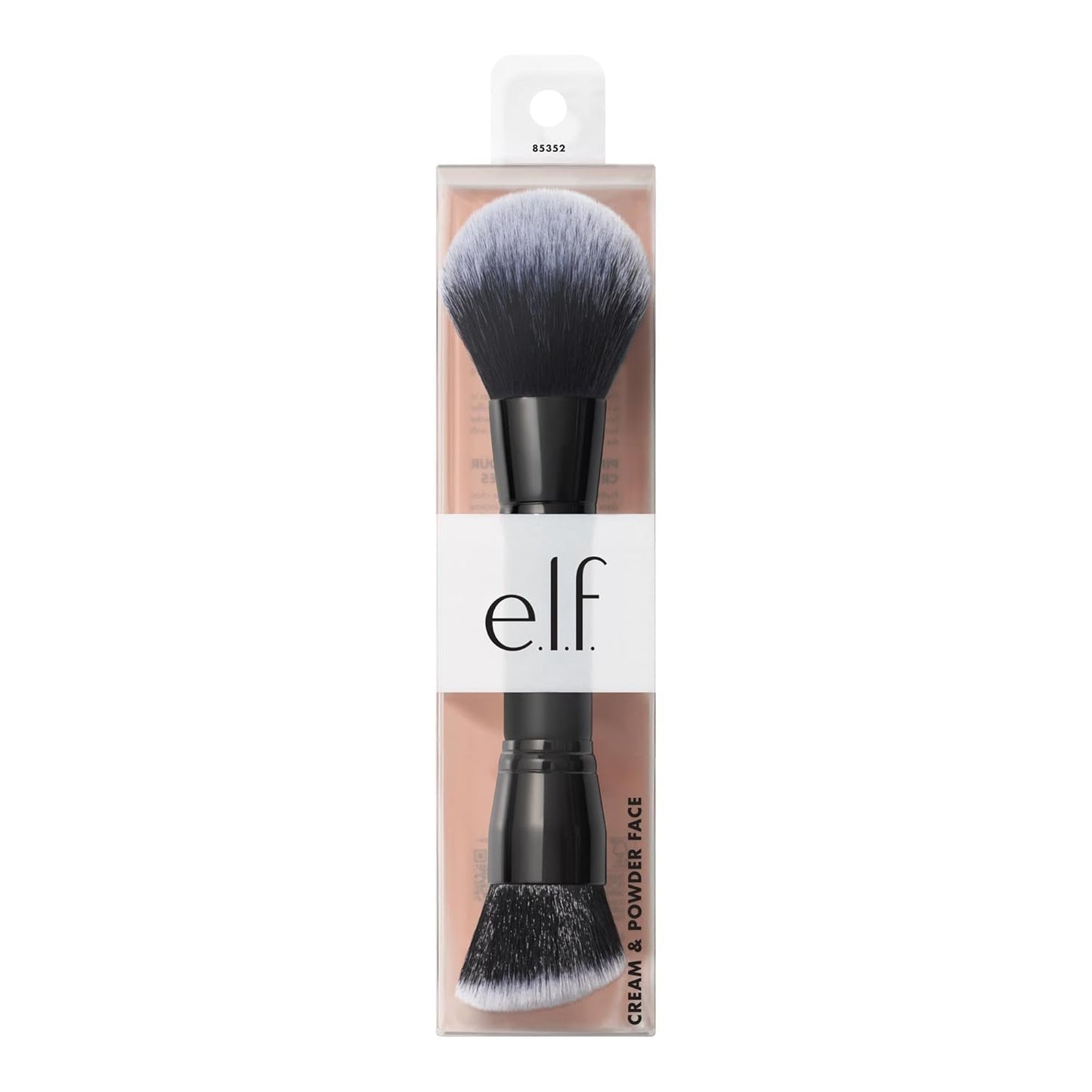 e.l.f. Dual-Ended Makeup Brush | Cream & Powder Brush for Airbrushed Complexion, Vegan & Cruelty-Free