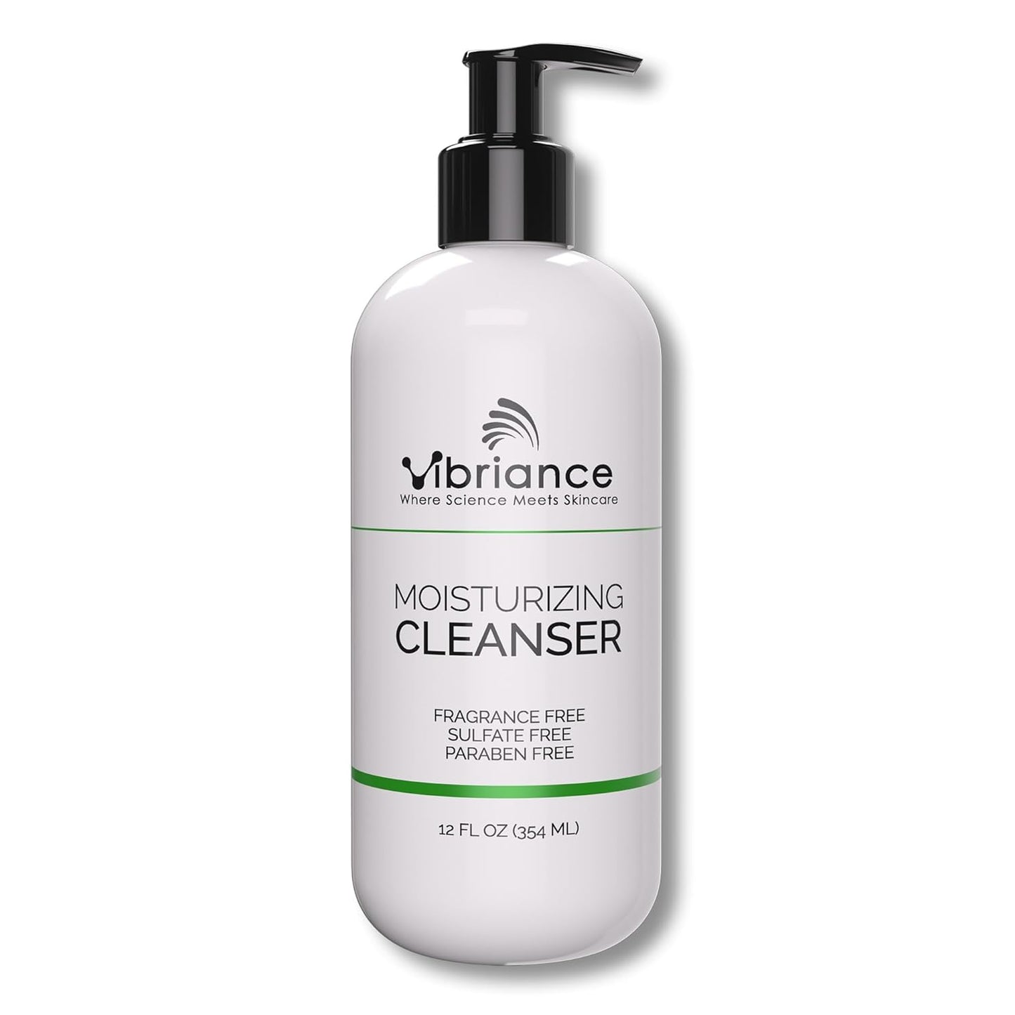 Vibriance Moisturizing Cleanser - Oil-to-Foam Face Wash with Niacinamide & Shea Butter for Mature Skin | 12 fl oz