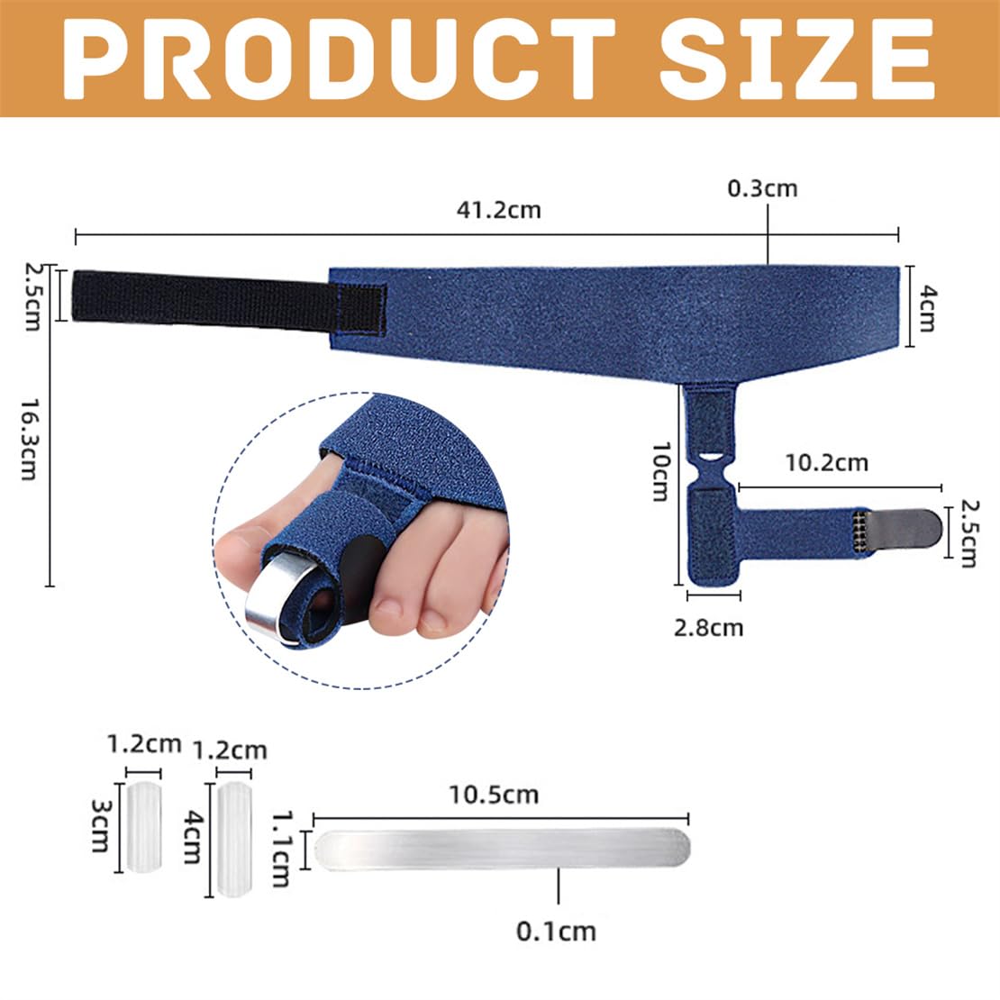 YJWZWE Toe Splints for Straightening Hammertoes Toe Brace Toe Straightener Toe Straps for Women Men Broken Toe Curled Toes Pain and Support 2Pcs