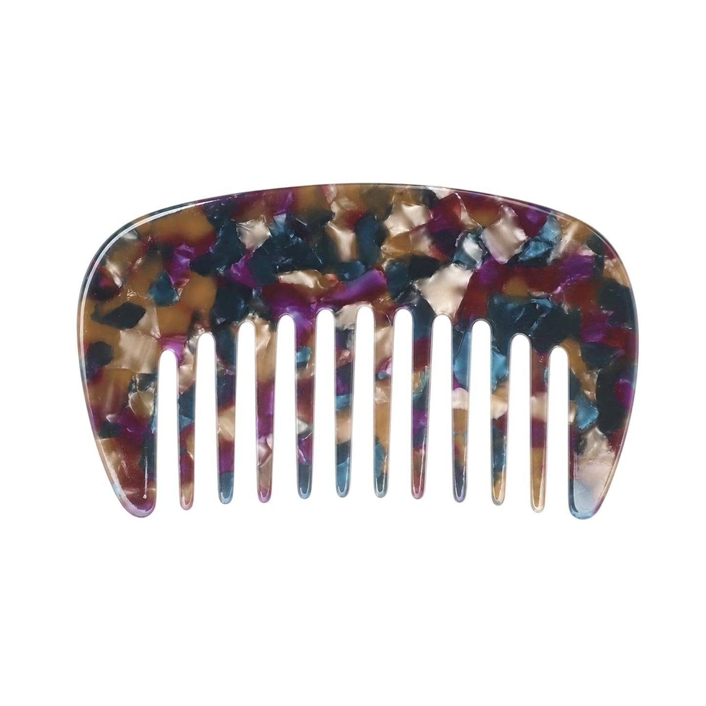 Wide Tooth Comb for Thick Curly Hair - Anti-Static Travel Comb | Emerald Green