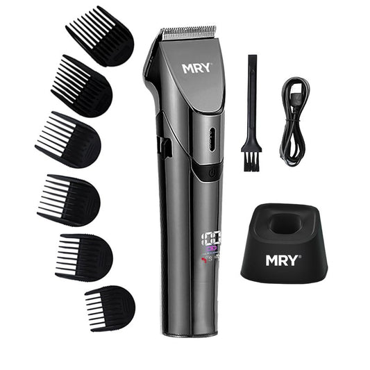 DUN Ceramic Cutter Cordless Hair Clippers for Men & Women, Professional Home-Use Hair Trimmer with LCD Display, Waterproof USB-Rechargeable Barber Clippers & Mens Clippers, (Gray)
