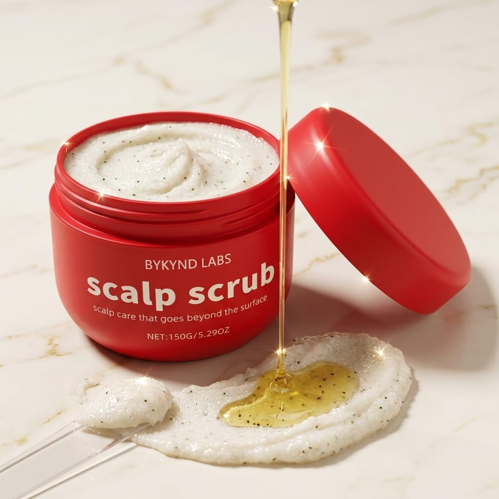BYKYND LABS Avocado Oil Scalp Scrub - Natural Exfoliating Treatment with Grapefruit & Grapeseed Extracts | Vegan, Gluten-Free