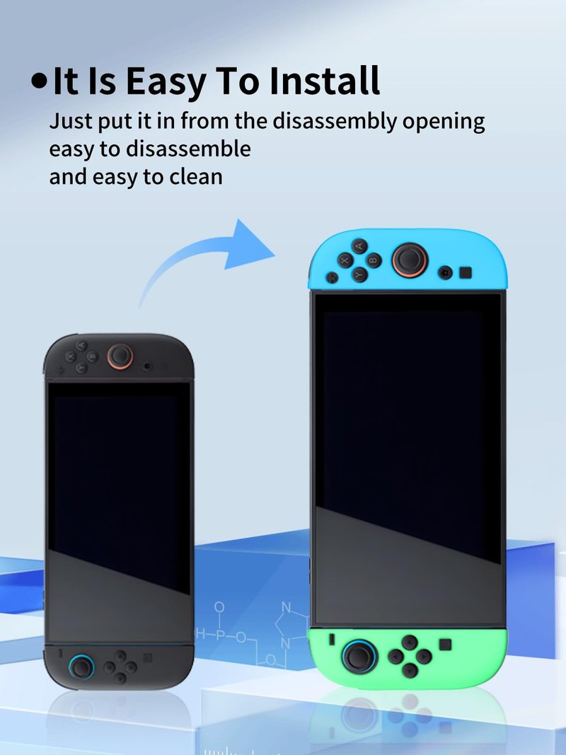Compatible with Switch 2 Controller, Soft and Skin Friendly Silicone Anti Slip Upgrade, Split dDesign Enhances Gaming Experience,Blue+Green.