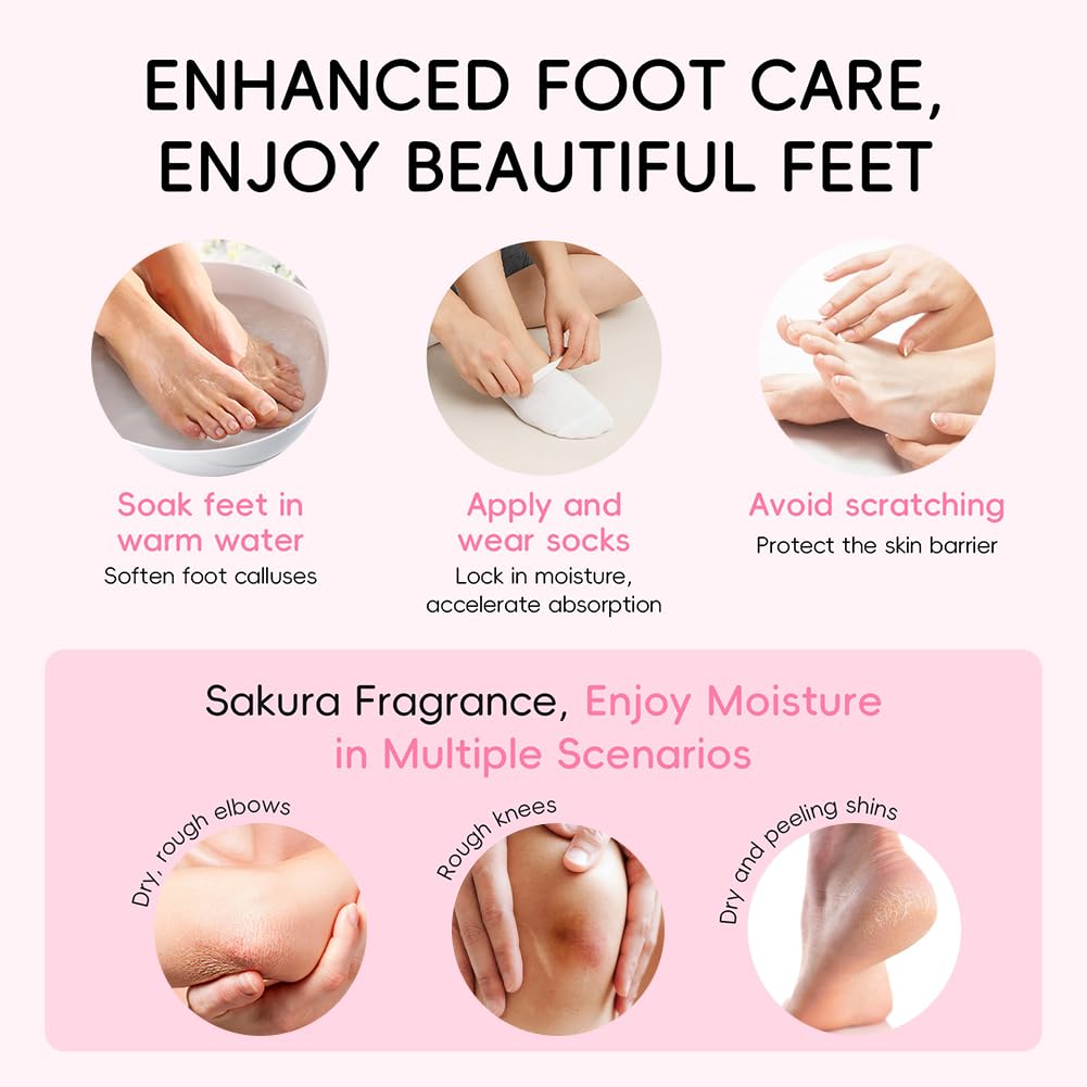 Sakura Foot Care Creams - 2 Pcs Cracked Heel Repair Sticks with Shea Butter & Aloe Vera | Deeply Moisturizing, 1.4 Oz