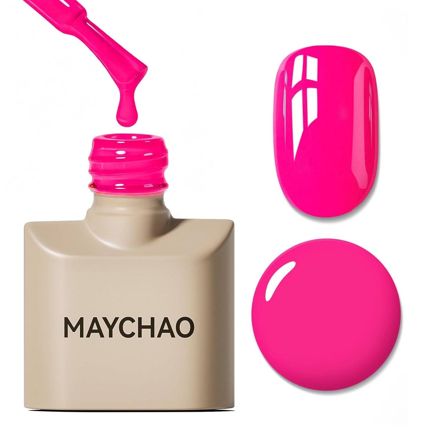 Light Pink Gel Nail Polish - 15ML Soak Off UV/LED for DIY Nail Art | Peach Pink Color, 0.5 OZ