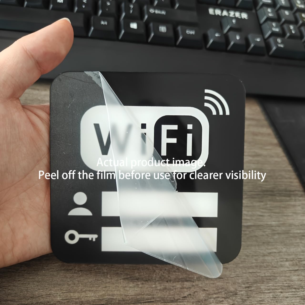 Wi-Fi Sign Sticker, 3D Acrylic Mirror WIFI Wall Stickers Public Places, Shops, and Homes to Display Wi-Fi Account and Password